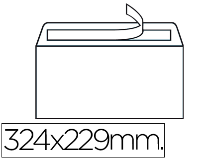 SOBRE LIDERPAPEL N.14 BLANCO DIN C4 229X324 MM TIRA DE SILICONA CAJA DE 250 UNIDADES